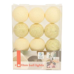 Cottonbal Lichtslinger 10 Bollen (Schelp/Goudkleurig)
