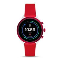 Horlogeband Smartwatch Fossil FTW6052 Silicoon Rood 18mm - thumbnail