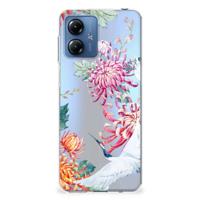 Motorola Moto G14 | TPU Hoesje | Bird Flowers