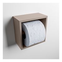 Mondiaz EASY Toiletrolhouder solid surface in- en opbouw 16x16 cm kleur Smoke