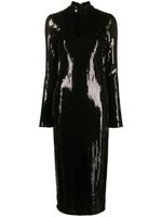 De La Vali robe mi-longue Lazarus à sequins - Noir