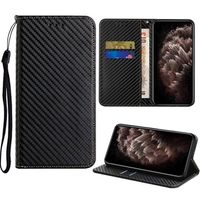 Samsung Galaxy S22 5G Wallet Case - Carbon Fiber - Zwart - thumbnail