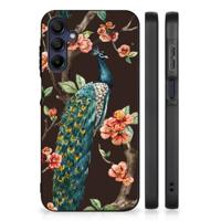 Samsung Galaxy A15 Dierenprint Telefoonhoesje Pauw met Bloemen