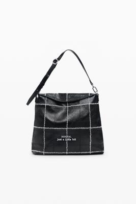 Middelgrote omvormbare rugzak met ruiten - BLACK - U