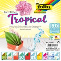 Vouwblaadjes folia 80gr 15x15cm 50v 2z tropical | 140 stuks