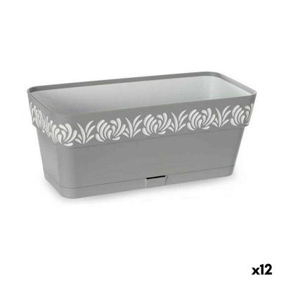 Plantenbak Stefanplast 88701 Gaia Grijs Plastic 13,3 x 12,3 x 29,3 cm (12 Stuks)