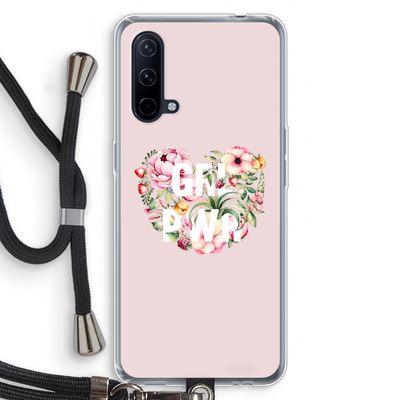 GRL PWR Flower: OnePlus Nord CE 5G Transparant Hoesje met koord
