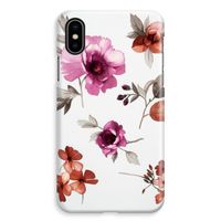 Geschilderde bloemen: iPhone XS Max Volledig Geprint Hoesje