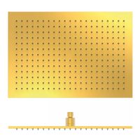 Hoofddouche Tres Selection | 31x45 cm | Rechthoek | 24k Goud glans