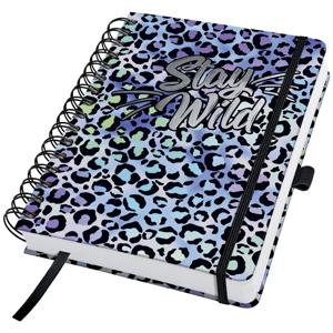 Sigel Jolie Blue Leo Love JN652 Notitieblok met spiraalrug Blanco Blauw, Lila, Zwart Aantal paginas: 120 DIN A5