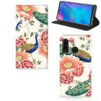 Smartphone hoesje voor Huawei P30 Lite New Edition Pink Peacock