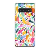 Watercolor Brushstrokes: Samsung Galaxy S10 4G Volledig Geprint Hoesje