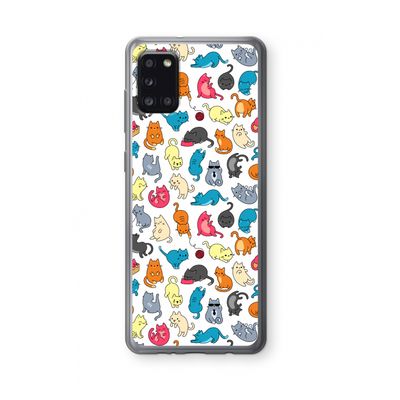 Kleurrijke katten: Samsung Galaxy A31 Transparant Hoesje
