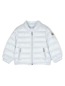 Moncler Enfant veste bomber à logo appliqué - Bleu