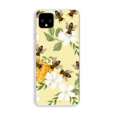 No flowers without bees: Pixel 4 XL Transparant Hoesje