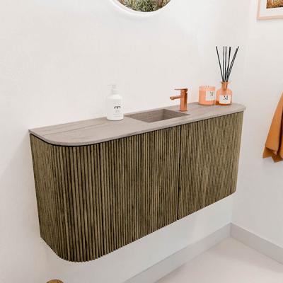 Toiletmeubel Mondiaz Joya Dlux | 93.2 cm | Meubelkleur Dusk | Faye wastafel Saba Wasbak Midden | 1 kraangat