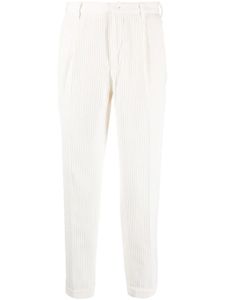 Incotex pantalon plissé en velours côtelé - Blanc