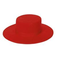 Spaanse verkleed hoed - rood - voor volwassenen - Spanje thema - carnaval accessoires