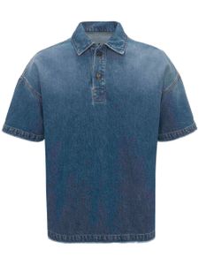 JW Anderson polo en jean à logo brodé - Bleu