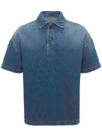 JW Anderson polo en jean à logo brodé - Bleu JW Anderson polo en jean à logo brodé - Bleu
