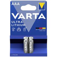 Varta LITHIUM AAA Bli 2 AAA batterij (potlood) Lithium 1100 mAh 1.5 V 2 stuk(s)