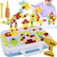 Kruzzel bouwset - PP - multi color - 196 delig - met boormachine - kinderen - thumbnail