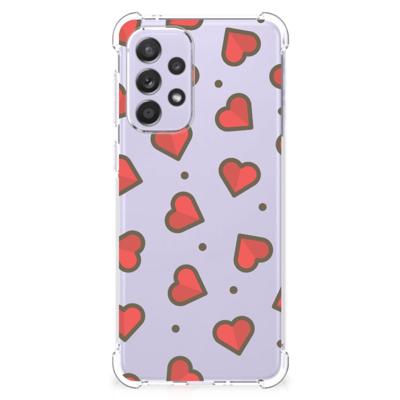 Samsung Galaxy A33 Doorzichtige Silicone Hoesje Hearts Samsung Galaxy A33 Doorzichtige Silicone Hoesje Hearts
