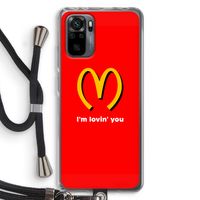I'm lovin' you: Xiaomi Redmi Note 10 Pro Transparant Hoesje met koord