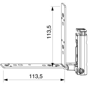 MACO Hoeklagerband Links 130KG Multitrend TO 18/12 9V Zilverlook 52395