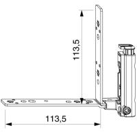 MACO Hoeklagerband Links 130KG Multitrend TO 18/12 9V Zilverlook 52395