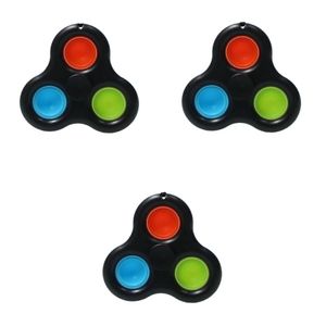 Banzaa Pop it Simple dimple Fidget Spinner ? 2 in 1 set 3 stuks ? Rage 2021 Zwart