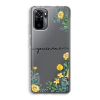 Gele bloemen: Xiaomi Redmi Note 10 Pro Transparant Hoesje