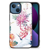 Apple iPhone 13 Dierenprint Telefoonhoesje Bird Flowers - thumbnail
