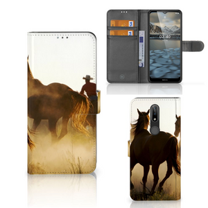 Nokia 2.4 Telefoonhoesje met Pasjes Design Cowboy