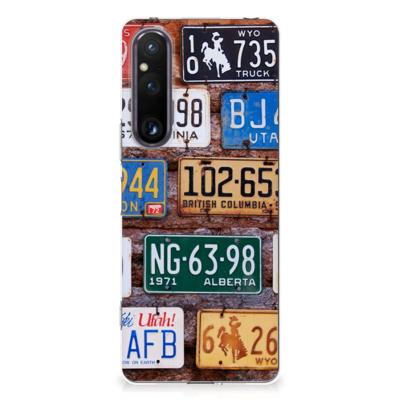 Sony Xperia 1 V | Siliconen hoesje | met foto Kentekenplaten