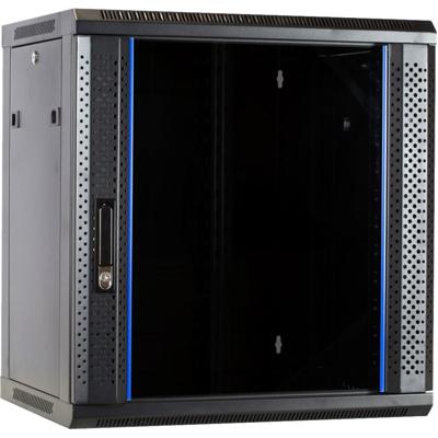 DSI 12U wandkast met glazen deur - DS6412 server rack (Zwart, 600 x 450 x 635mm)
