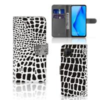 Huawei P40 Lite | Telefoonhoesje | Met pasjeshouder | Slangenprint