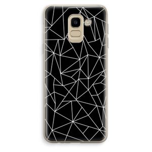 Geometrische lijnen wit: Samsung Galaxy J6 (2018) Transparant Hoesje