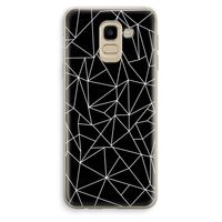 Geometrische lijnen wit: Samsung Galaxy J6 (2018) Transparant Hoesje