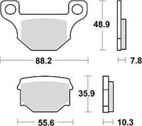 TRW Brake pad mcb 765 organic standard