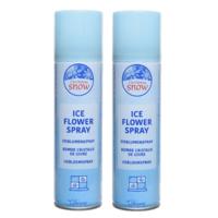 IJsbloemen sneeuwspray - 2x - busje 150 ml - raamspray - spuitbus - raamversiering