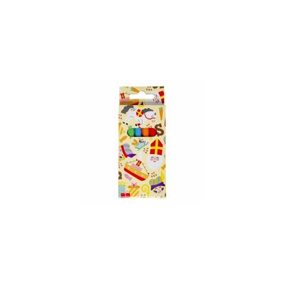 Kleurpotloden sinterklaas 8,5cm 6 stuks