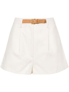 Prada short à taille ceinturée - Blanc