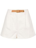 Prada short à taille ceinturée - Blanc