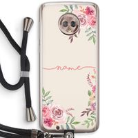 Rozen: Motorola Moto G6 Transparant Hoesje met koord