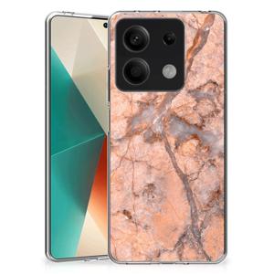 Xiaomi Redmi Note 13 5G TPU Siliconen Hoesje Marmer Oranje