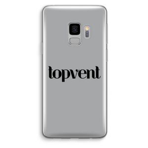 Topvent Grijs Zwart: Samsung Galaxy S9 Transparant Hoesje