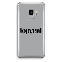 Topvent Grijs Zwart: Samsung Galaxy S9 Transparant Hoesje