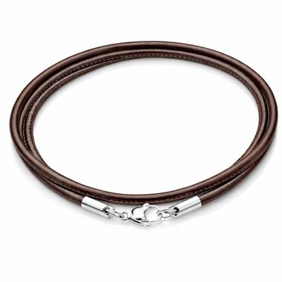 LGT Jewels leren koord ketting bruin 2mm-70cm LGT Jewels leren koord ketting bruin 2mm-70cm