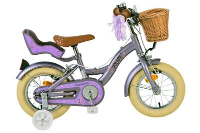 Volare blossom kinderfiets - meisjes - 12 inch - paars - twee handremmen